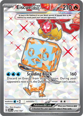 Eiscue EX Ultra Rare - OBF 210 - Pokémon kaart (Scarlet & Violet - Obsidian Flames)