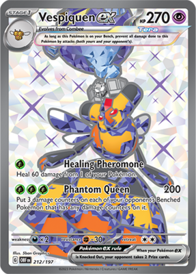 Vespiquen EX Ultra Rare - OBF 212 - Pokémon kaart (Scarlet & Violet - Obsidian Flames)