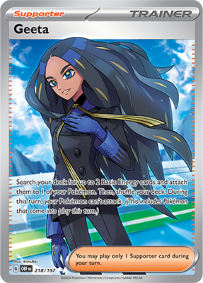 Geeta Ultra Rare - OBF 218 - Pokémon kaart (Scarlet & Violet - Obsidian Flames)