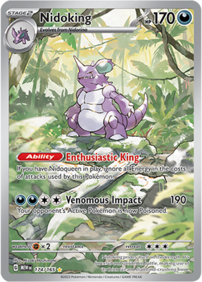 Nidoking Illustration Rare - MEW 174 - Pokémon kaart (Scarlet & Violet - 151)