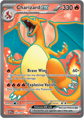 Charizard EX Ultra Rare - MEW 183 - Pokémon kaart (Scarlet & Violet - 151)
