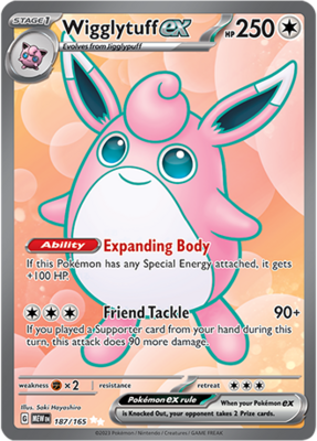 Wigglytuff EX Ultra Rare - MEW 187 - Pokémon kaart (Scarlet & Violet - 151)