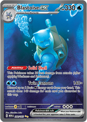 Blastoise EX Special Illustration Rare - MEW 200 - Pokémon kaart (Scarlet & Violet - 151)