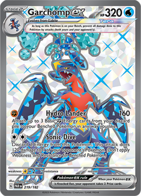 Garchomp EX Ultra Rare - PAR 219 - Pokémon kaart (Scarlet & Violet - Paradox Rift)