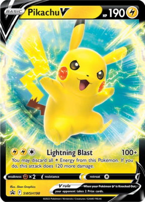 [A] Oversized Pokemon Pikachu V SWSH198 - Promo