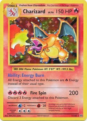 Charizard - 11/108 - Holo Rare (evolutions)