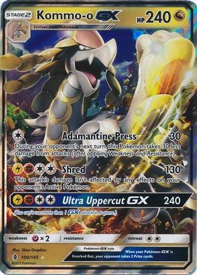 Kommo-o GX - 100/145 // Pokémon kaart (Guardians Rising)