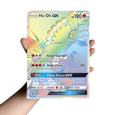 Ho-OH GX FULL ART Hyper Rare (Rainbow) // Oversized Pokémon kaart