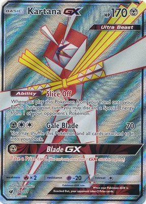 Kartana GX Full Art (ULTRA BEAST) - 106/111 //  Ultra Zeldzame Pokémon kaart (Crimson Invasion)