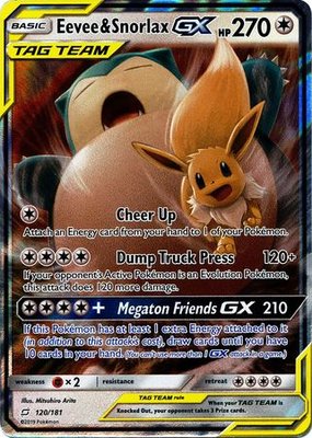 Eevee & Snorlax GX Full Art (TAG TEAM)