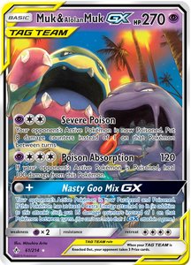 Muk & Alolan Muk GX (TAG TEAM) - Ultra Zeldzame Pokémon kaart