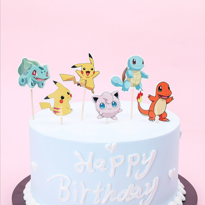Pokemon Cocktail Prikkers — Verjaardag Decoratie 24 stuks - cupcake topper - traktatie