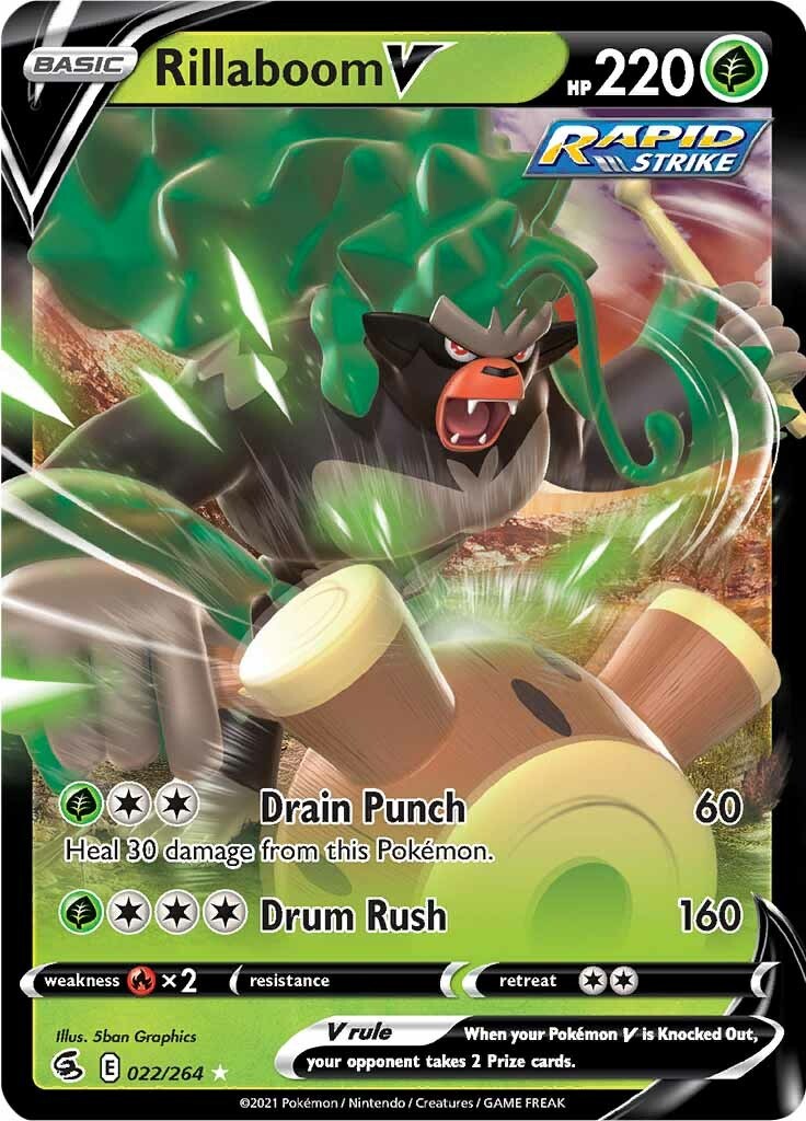 Rillaboom V - 022/264 // Pokémon kaart (Fusion Strike)