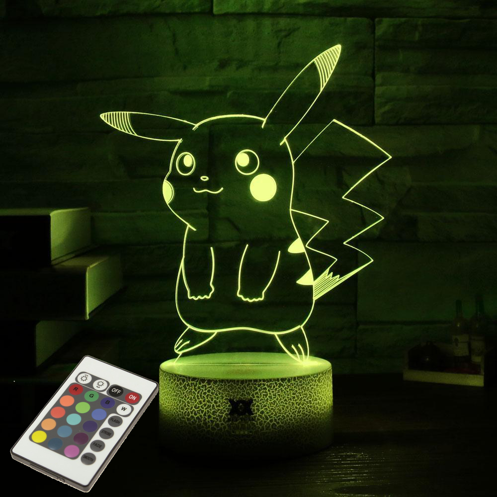 Pokémon Pikachu Sfeerlamp (LED) inclusief afstandbediening