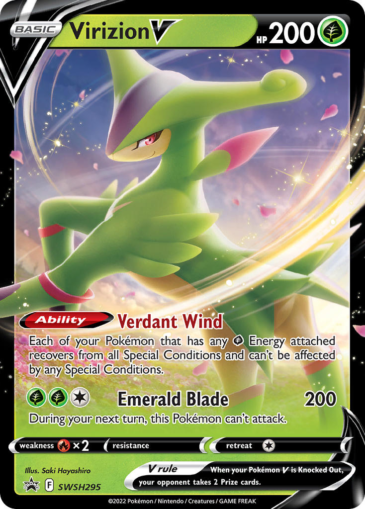 Pokémon Virizion V oversized //  kaart Sword & Shield Promos