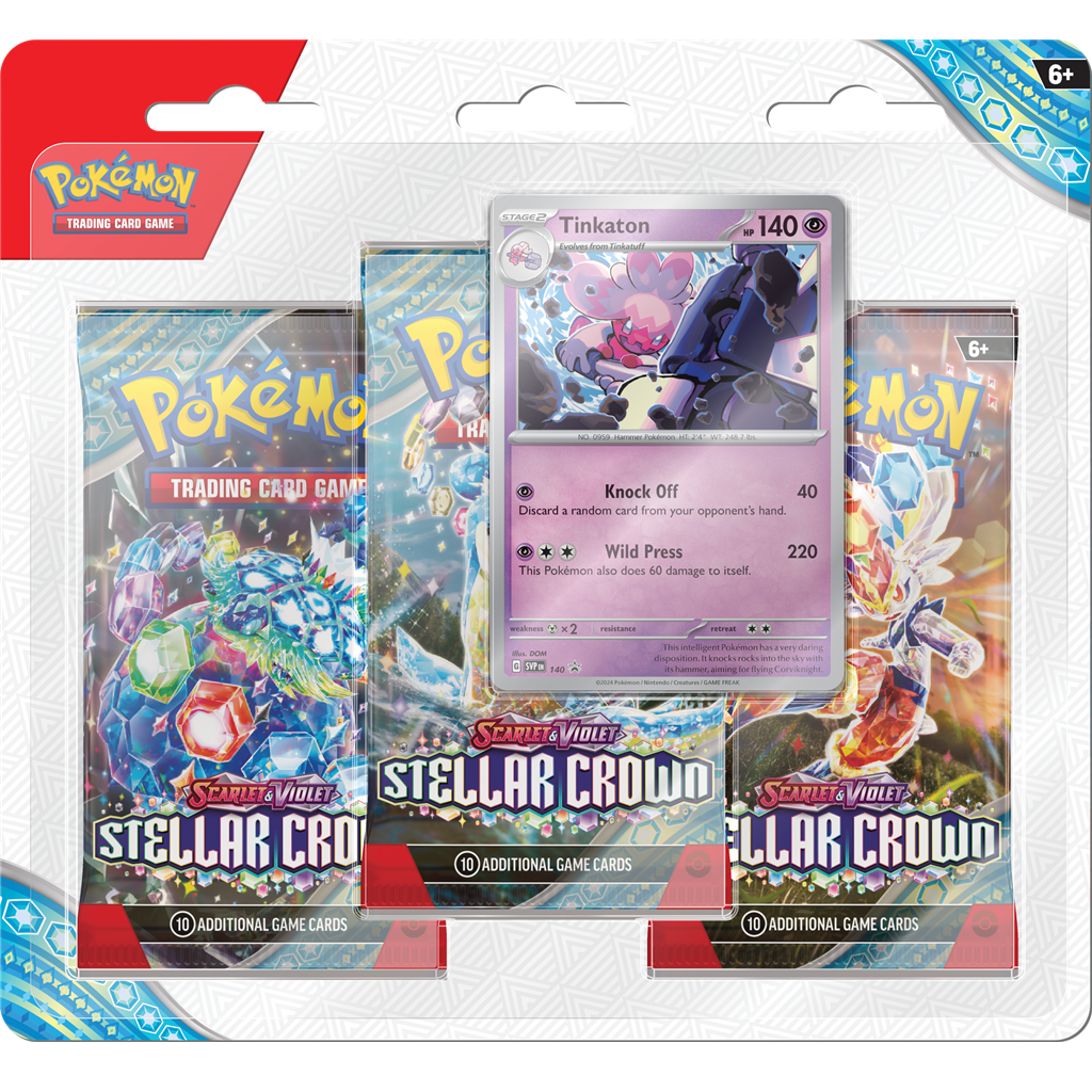 Pokémon Pokemon Stellar Crown 3-Pack Blister Tinkaton